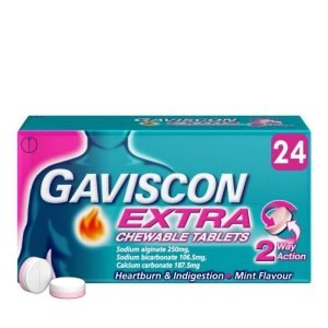 Gaviscon Extra Strength Chewable Mint 24 Pack