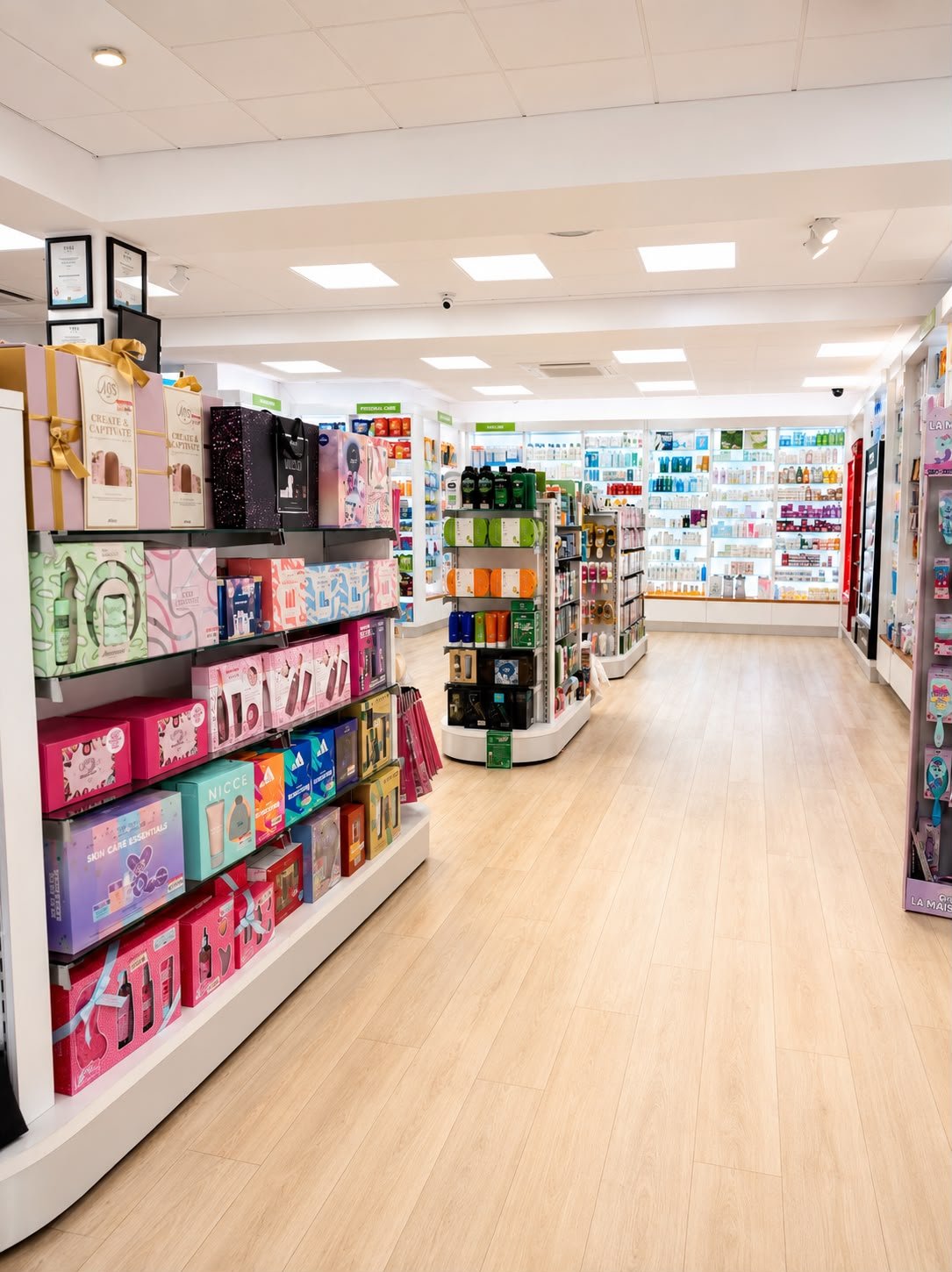 Laois Pharmacy gift sets and cosmetics section