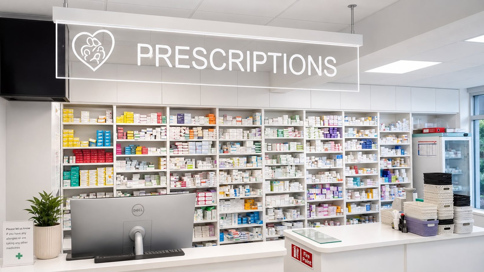 Laois Pharmacy interior — gift sets and beauty products aisle