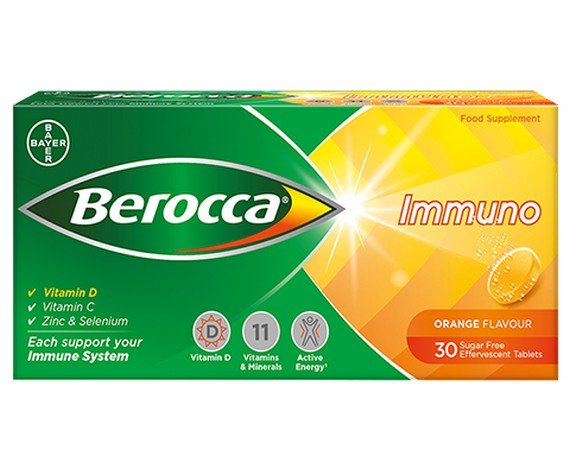 Berocca Immunity Effervescent Tablets – 30s
