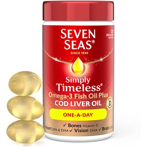 Seven Seas Pure Cod Liver Oil – 120 Capsules
