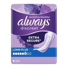 Always Discreet Long Plus Pads 8s