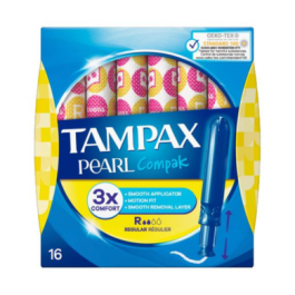 Tampax Compak Regular Applicator Tampons 16 Pack