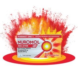 Nuromol Dual Action Pain Relief 200mg/500mg Tablets 24 pack