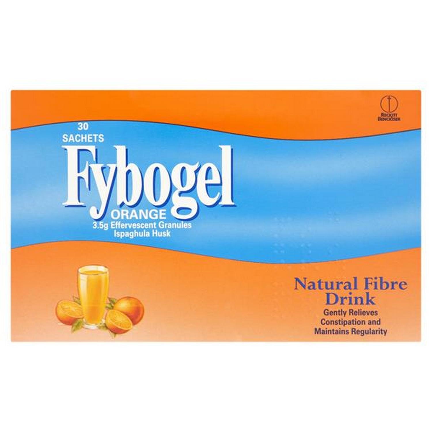 Fybogel Orange Natural Fibre Drink 30 Sachets Ireland