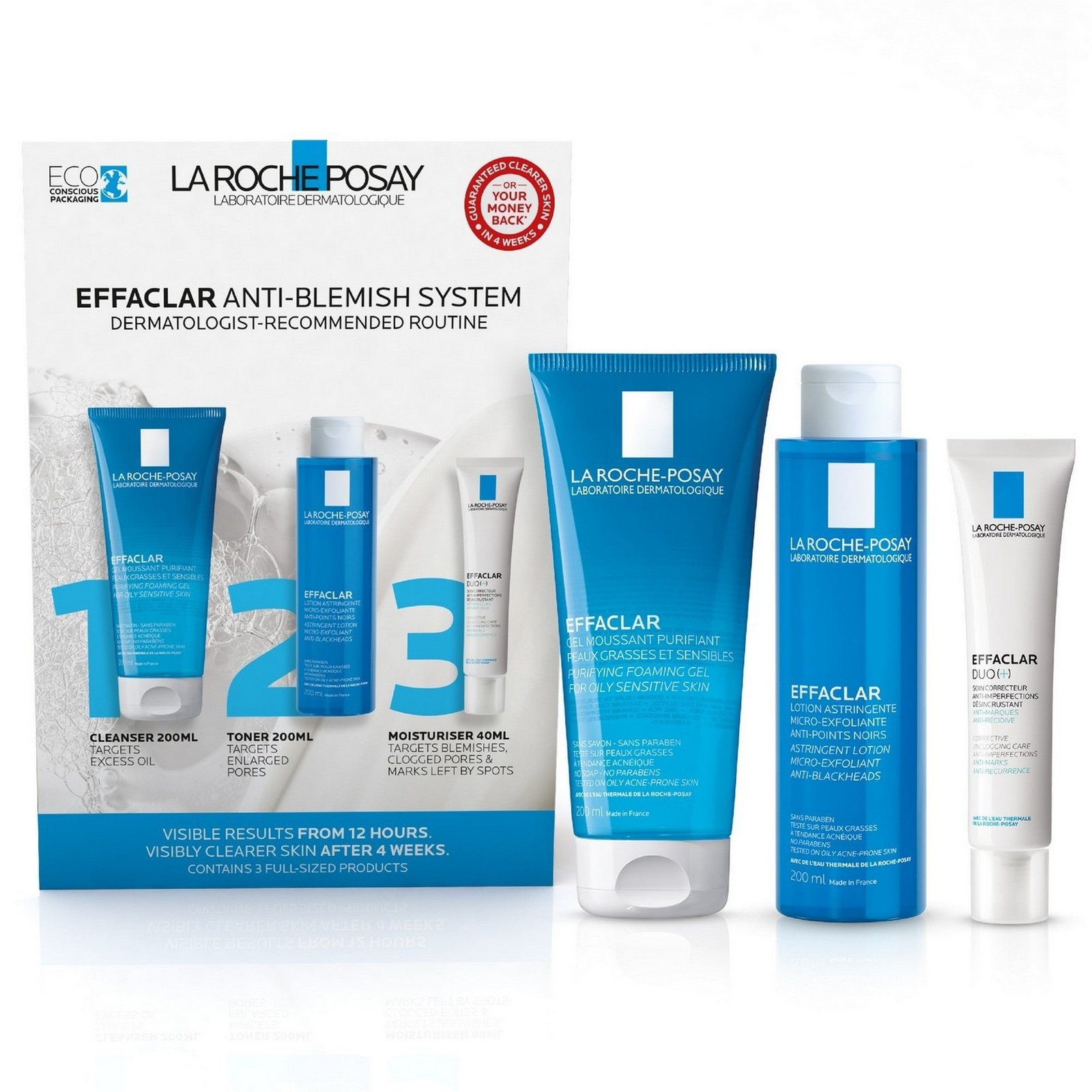 La Roche-Posay Effaclar Anti-Blemish System – Acne Treatment Kit