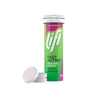 Lift Fast Acting Glucose Chews Juicy Raspberry – 10 Pack