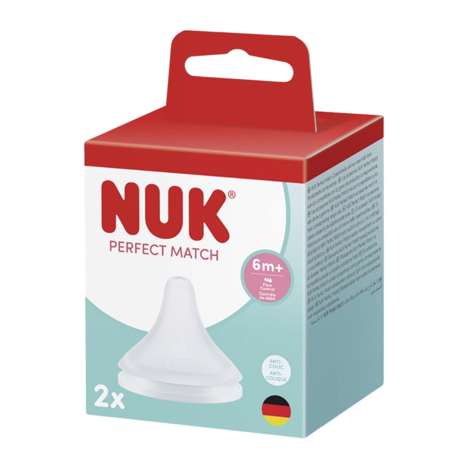 NUK Perfect Match Flow Control Teats (6+ Months)