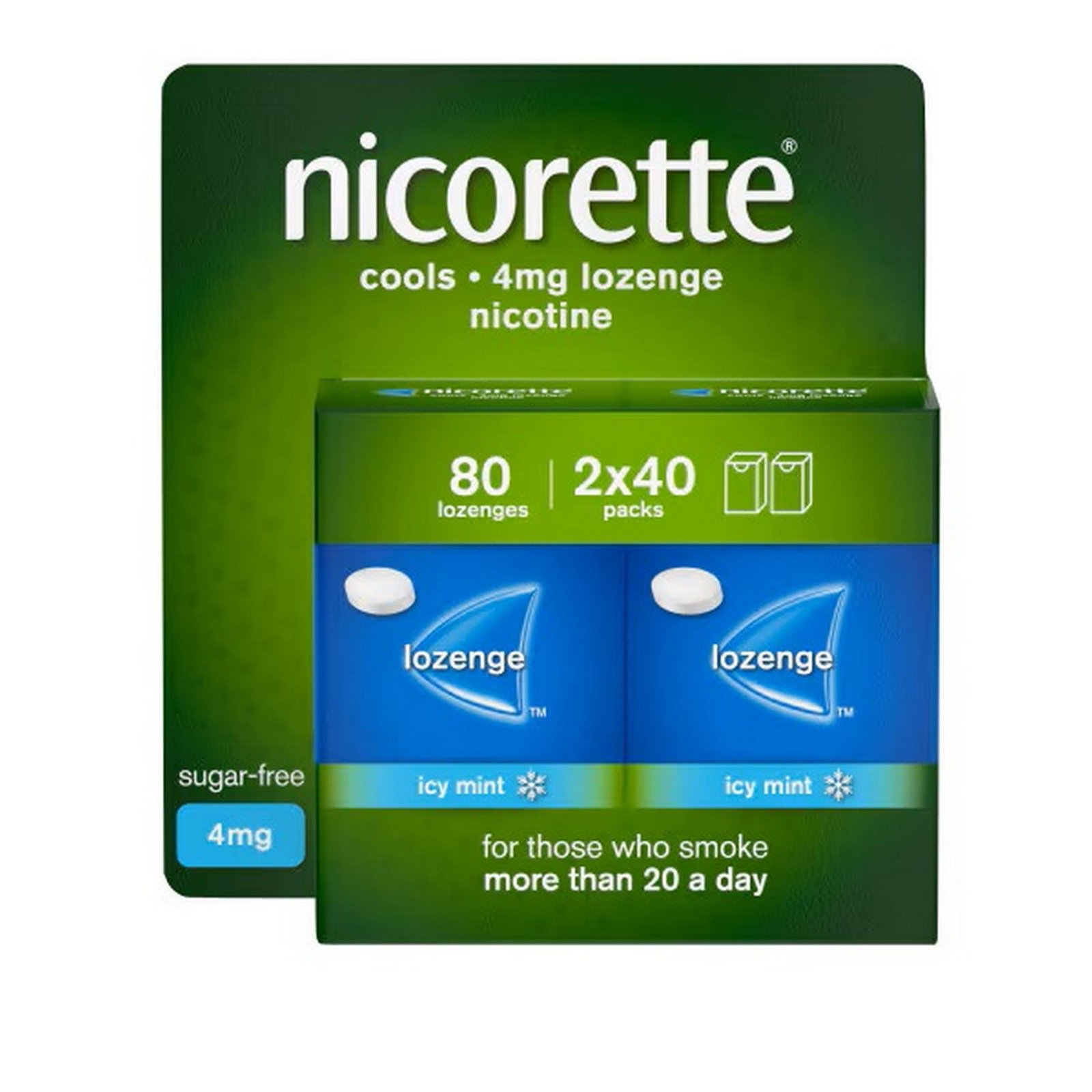 Nicorette Cools 4MG Lozenges Icy Mint 80S Ireland