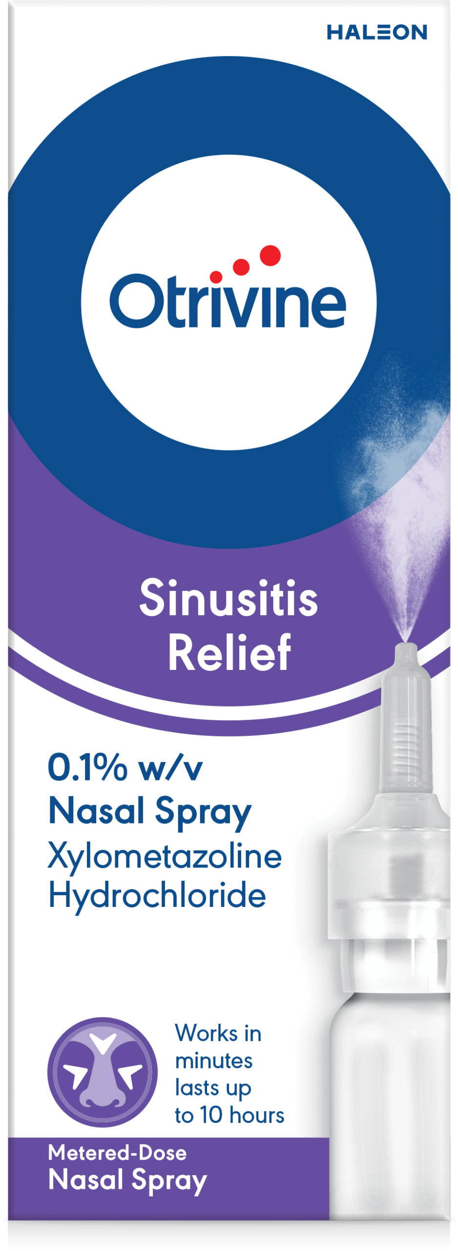 Otrivine Sinusitis Adult Measured Dose 0.1% Nasal Spray 10ml Ireland