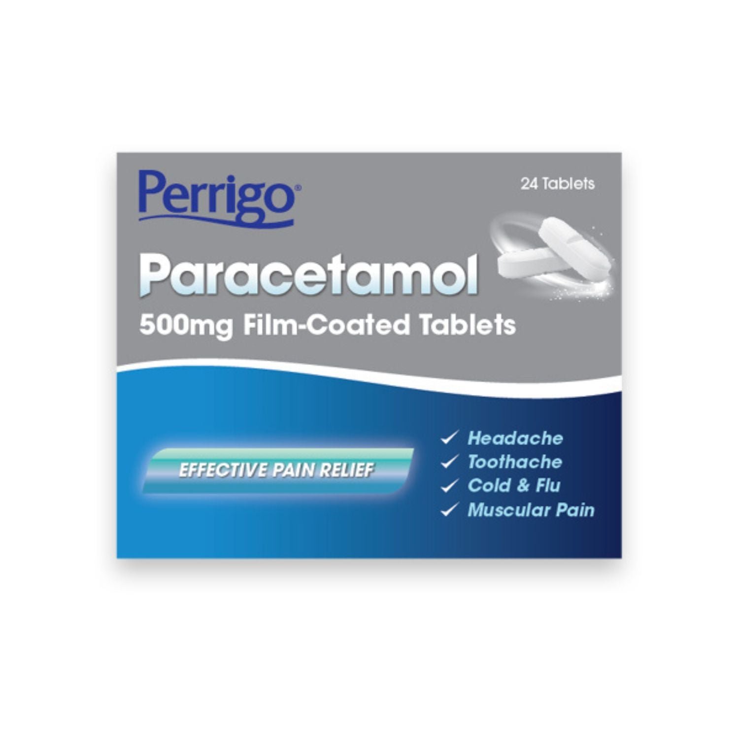 Perrigo Paracetamol 500mg Film-Coated Tablets 24 Ireland
