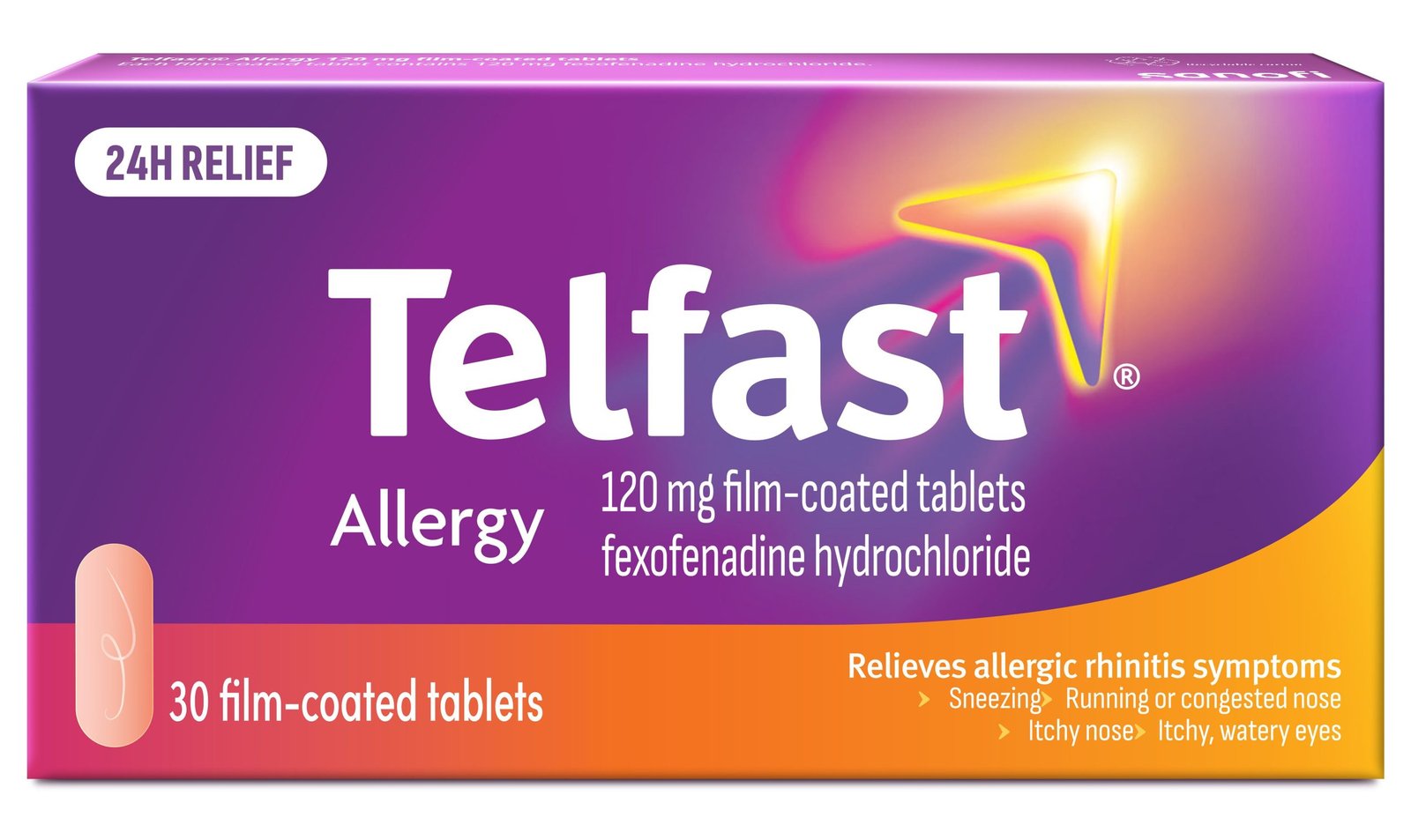Telfast Allergy 120mg Film-Coated Tablets 30's Ireland