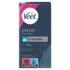 Veet Expert Wax Strips Sensitive Legs 20S
