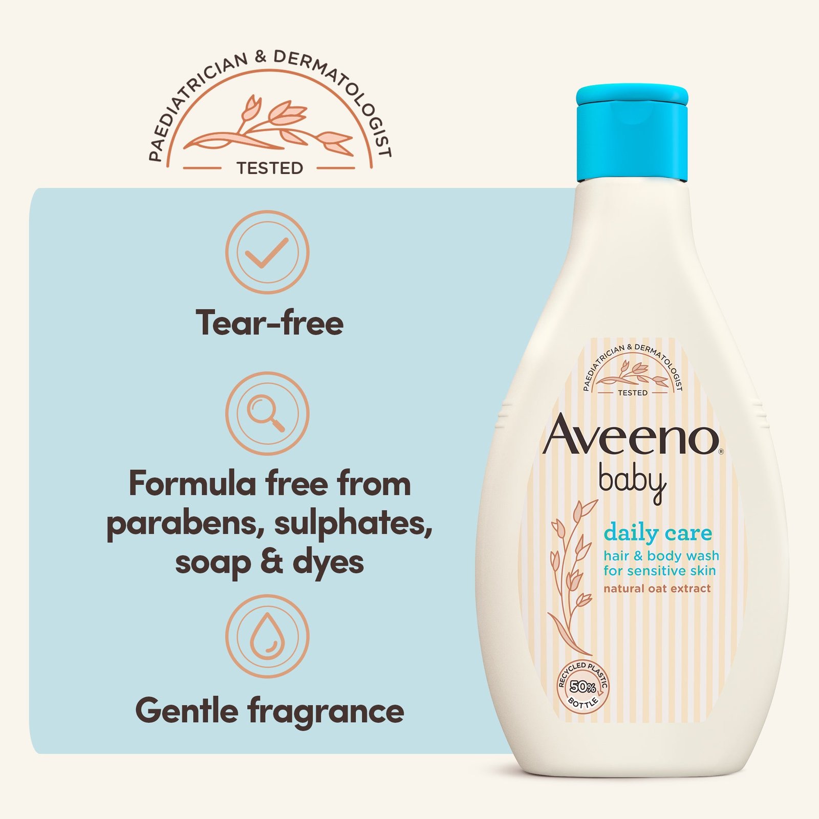 Aveeno Baby Daily Care Hair & Body Wash 250ml image 5