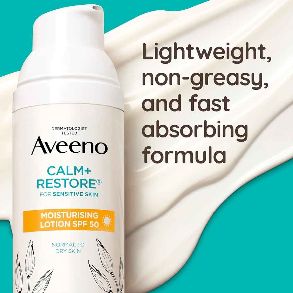 Aveeno Calm & Restore Moisturising Lotion SPF50 image 2