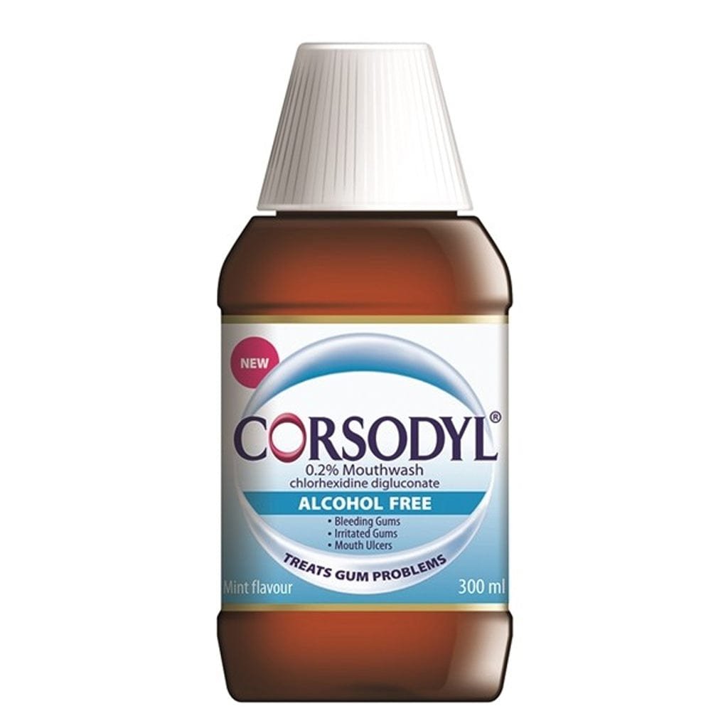 Corsodyl Alcohol Free Mouthwash Fresh Mint 0.2% W/V 300ml