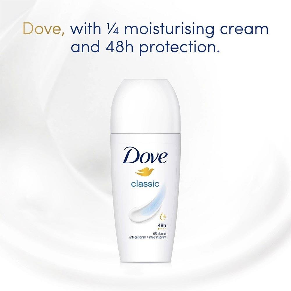 Dove Classic Anti-Perspirant Roll-On Deodorant 50ml image 2