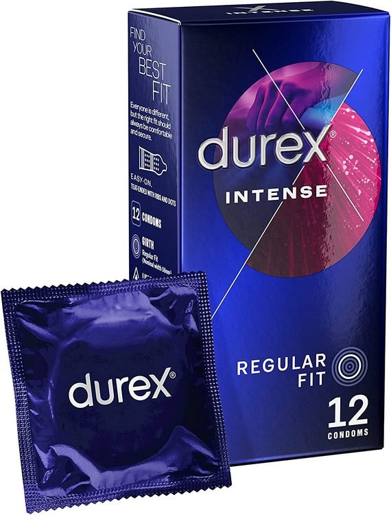 Durex Intense Ribbed & Dotted Condoms 12 Pack