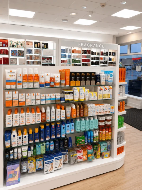 Suncare wall at Laois Pharmacy
