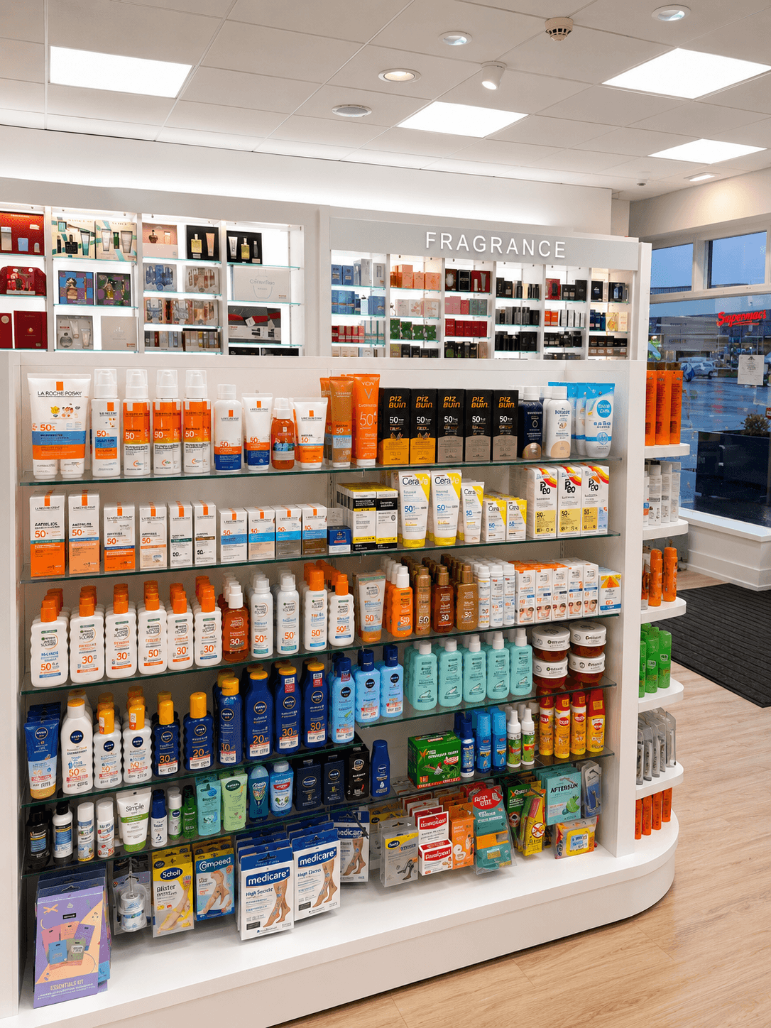 Suncare wall at Laois Pharmacy
