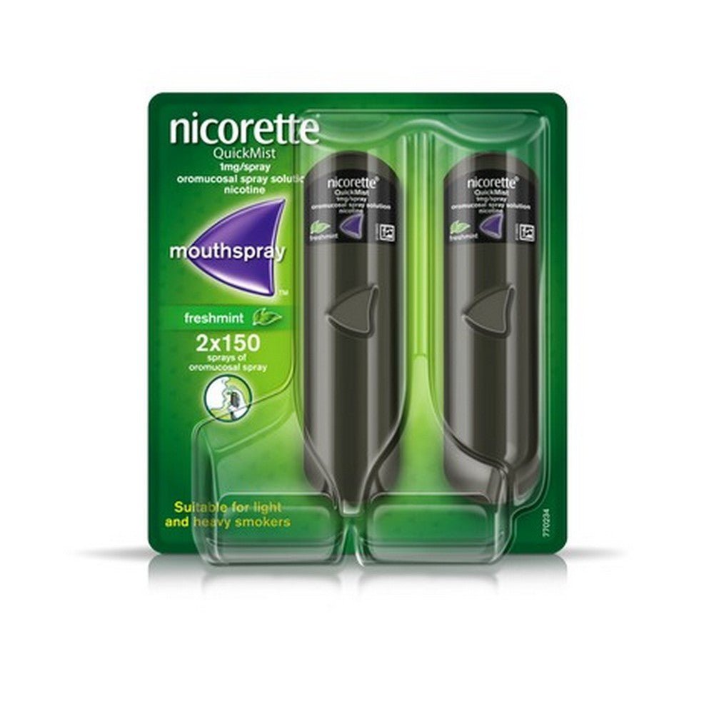 Nicorette 1mg Quickmist Freshmint 2x150 Sprays Ireland