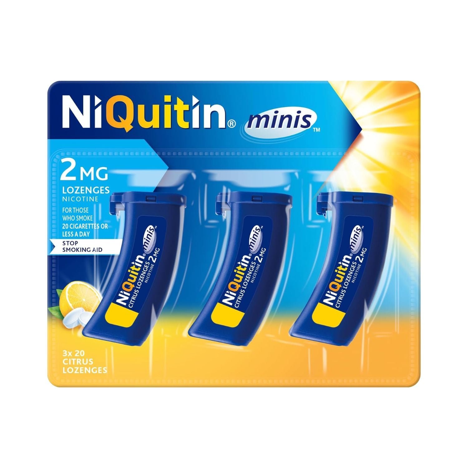 Niquitin Mini Citrus Lozenge 2mg 60 lozenges (3 x 20) Ireland