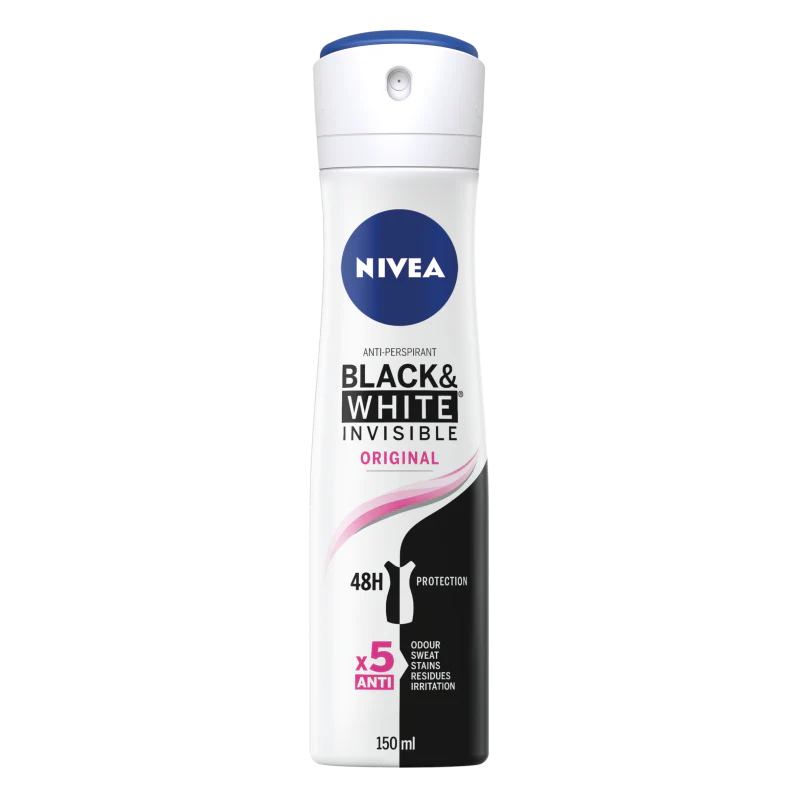 Nivea Black And White Clear Antiperspirant Deodorant 150ml