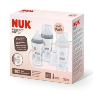 Nuk Perfect Match Feeding Bottle 3x260ml 3 Mnths+ Rainbow Twig
