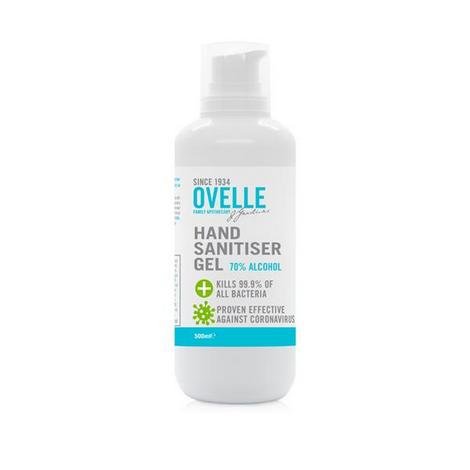 Ovelle 70% Alcohol Hand Sanitiser Gel 500ml Ireland