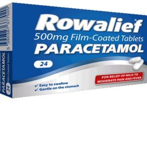 Rowalief Paracetamol 500mg Film Coated Tablets 24 Pack