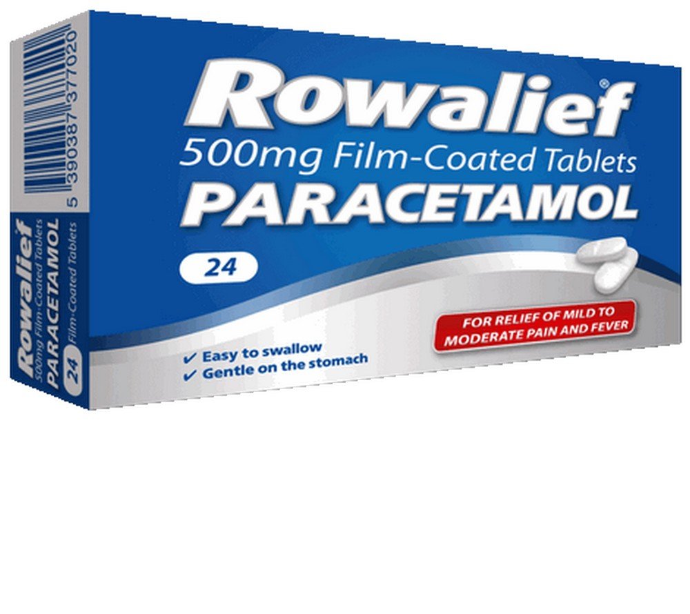 Rowalief Paracetamol 500mg Film Coated Tablets 24 Pack Ireland
