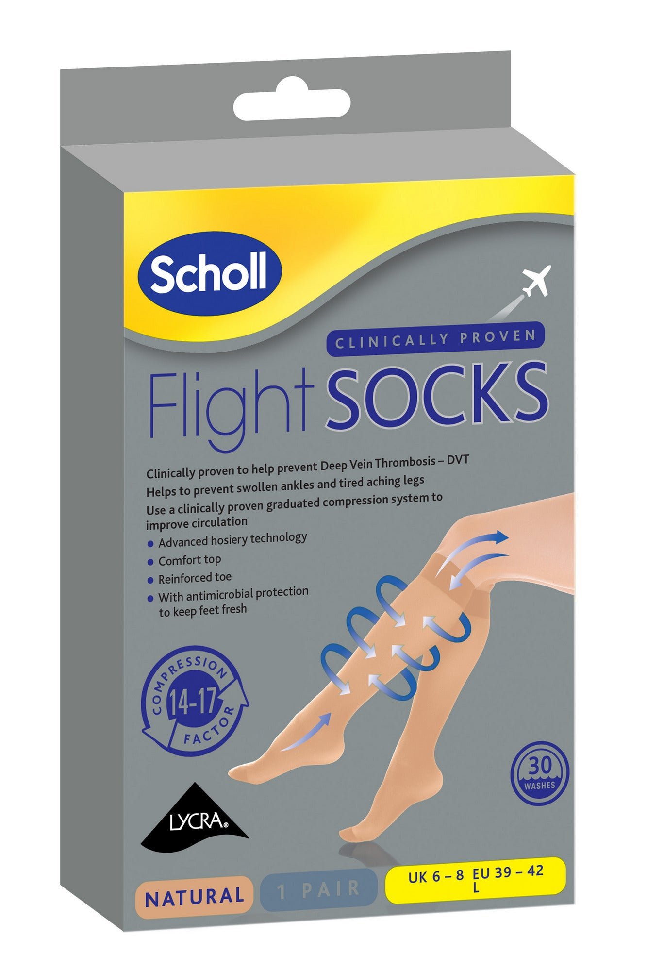 SCHOLL FLIGHT SOCKS COTTON FEEL