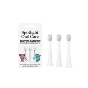 Spotlight Oral Care Replacement Heads for Kids Electric Toothbrush 3 Pack
