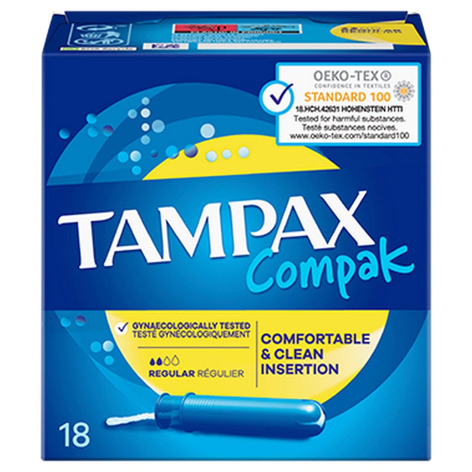Tampax Compak Regular Tampons 18 Pack