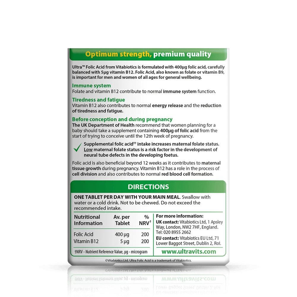 Vitabiotics Ultra Folic Acid image 3