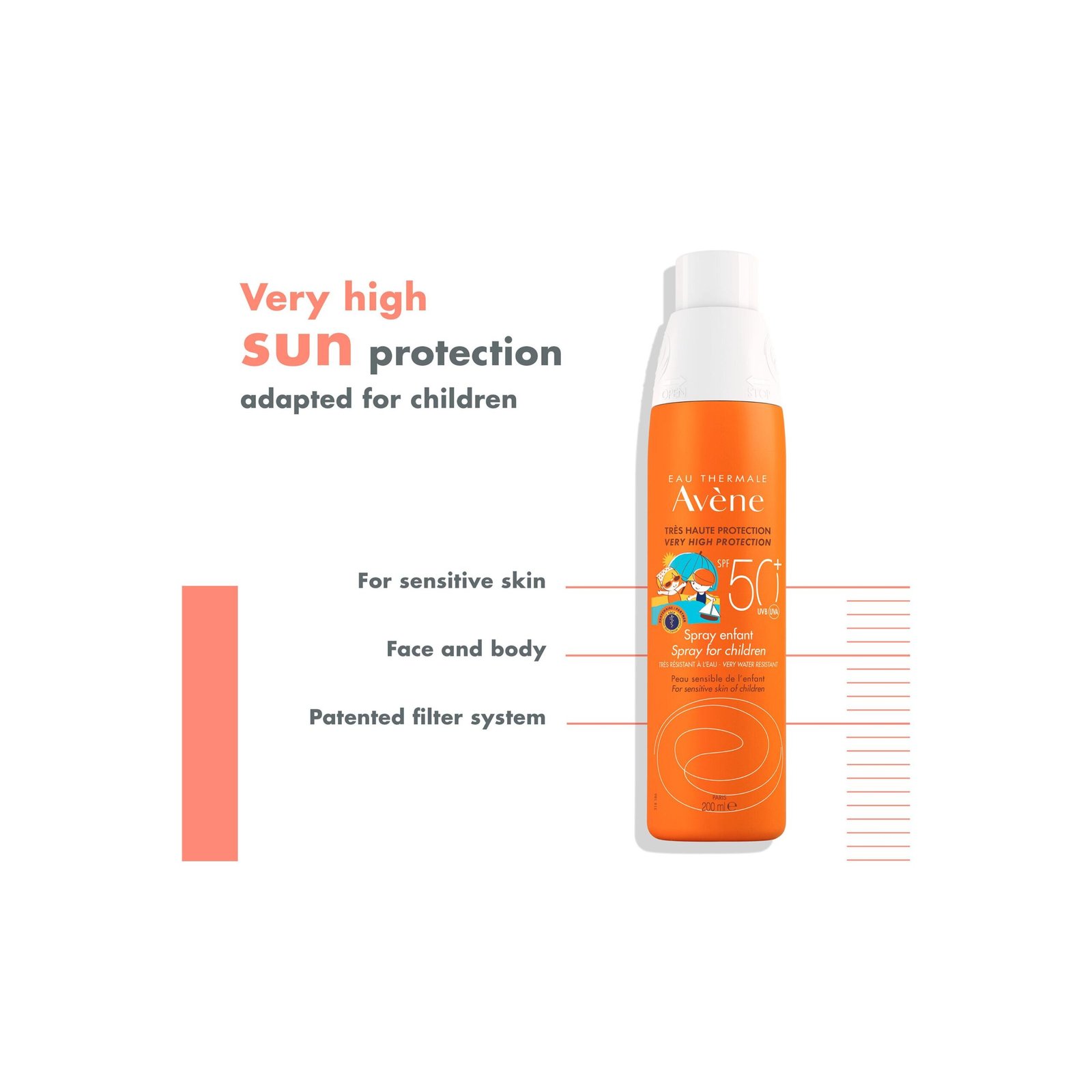 Avène Kids Spray SPF50+ 200ml image 2