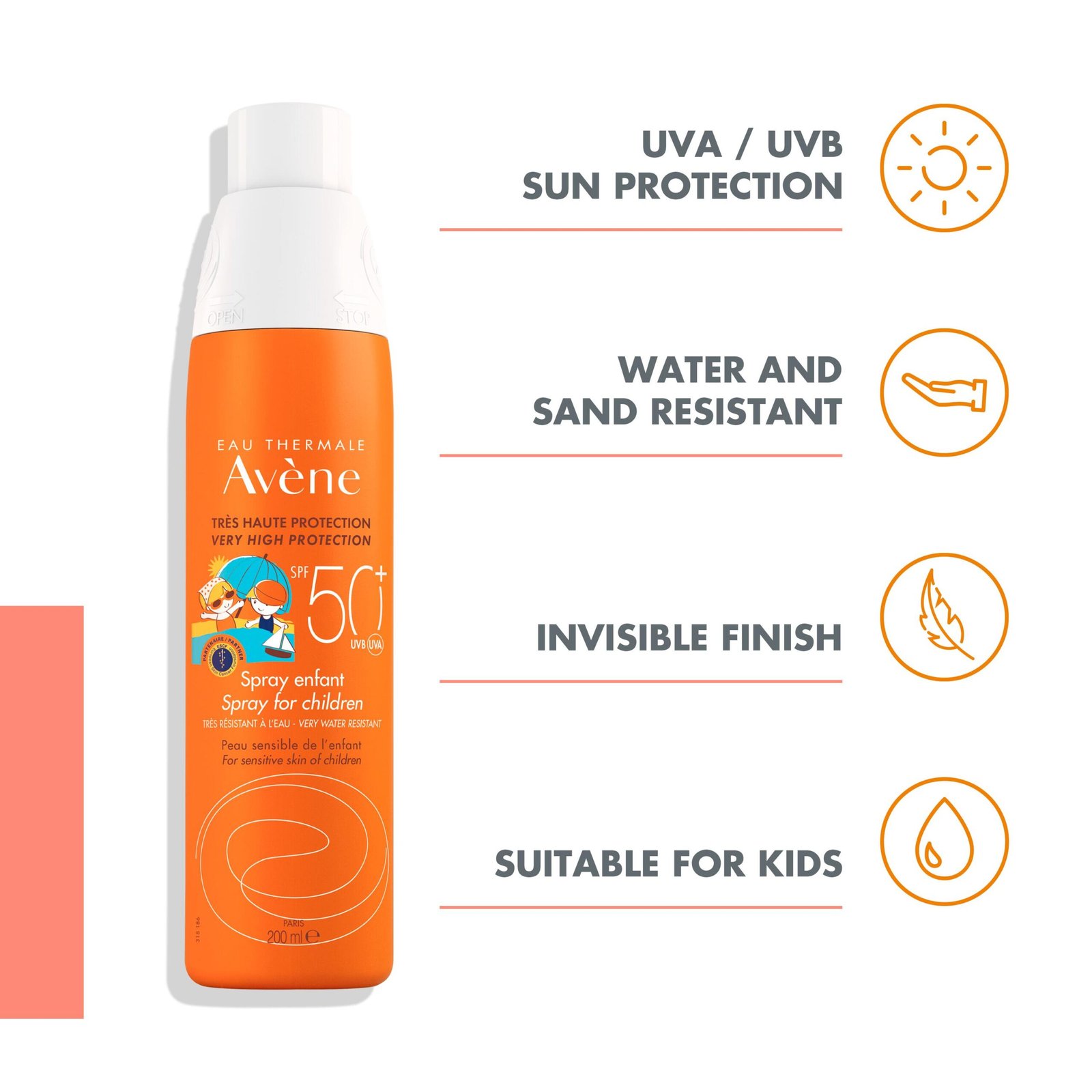 Avène Kids Spray SPF50+ 200ml image 2