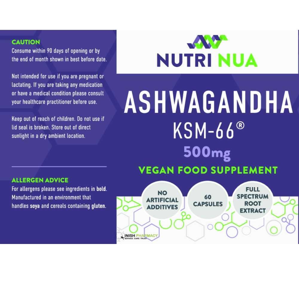 Nutri Nua Ashwagandha KSM-66 500mg, 60 Capsules