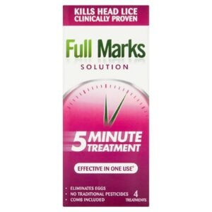Full Marks Solution 200ml family pack head lice treatment with comb