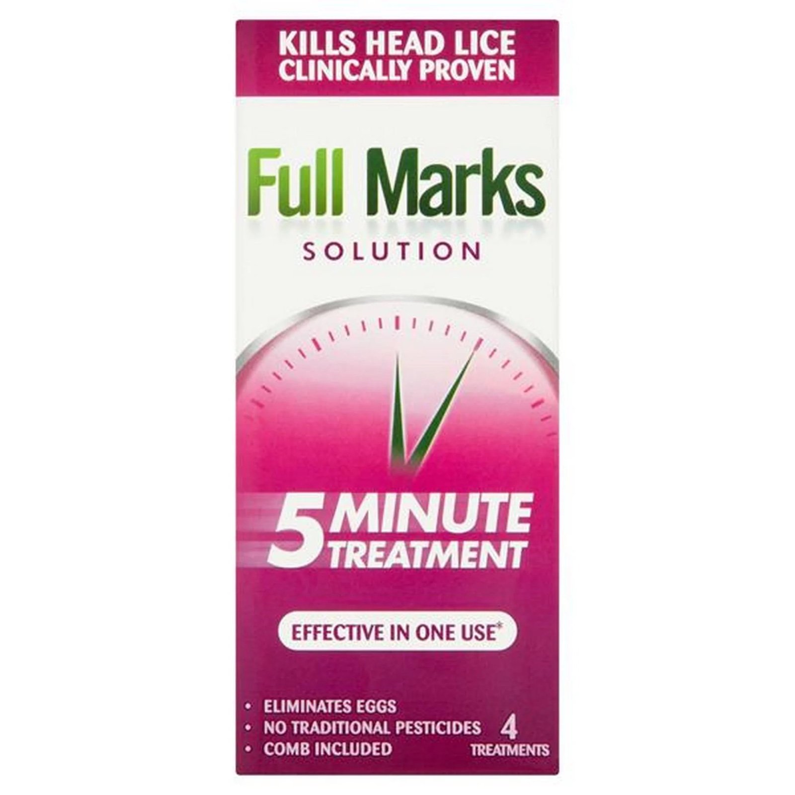 Full Marks Solution 200ml family pack head lice treatment with comb