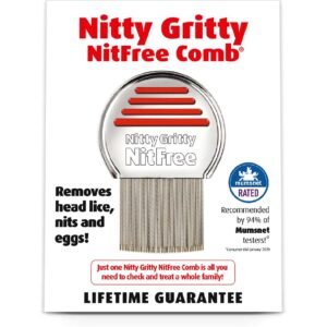 Nitty Gritty NitFree Comb, stainless steel head lice and nit comb